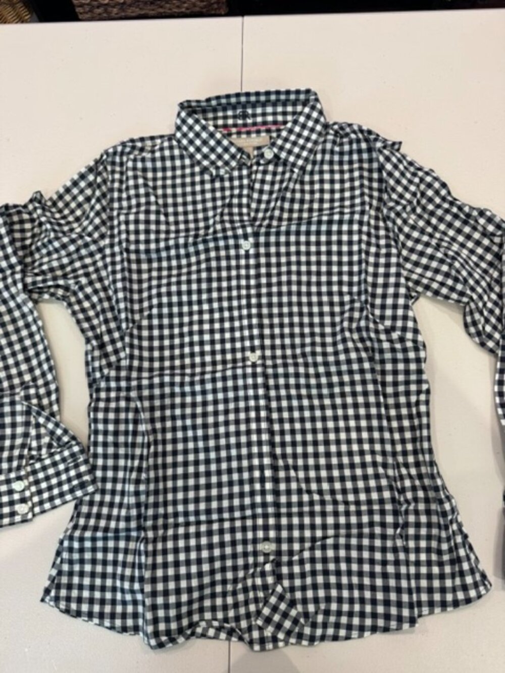 Like New - Blacka & White Banana Republic Blouse (Women's 8)